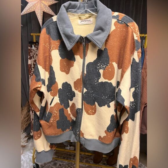 NWOT Free People Cabin Cardi in Happy Cow Combo - Picture 7 of 8